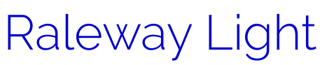 Raleway Light 字体